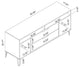 Rockefeller 63" TV Stand, Nature and Textured Gray