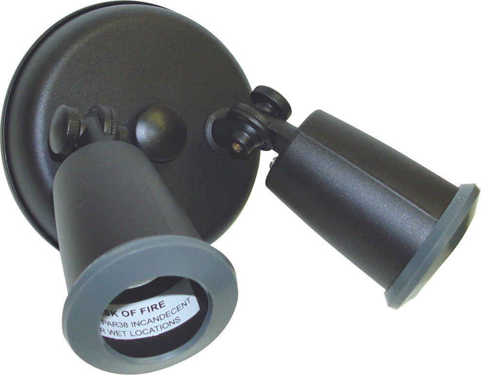 2 Light 14" Flood Light , Exterior PAR38 Holder With Adjustable Swivel