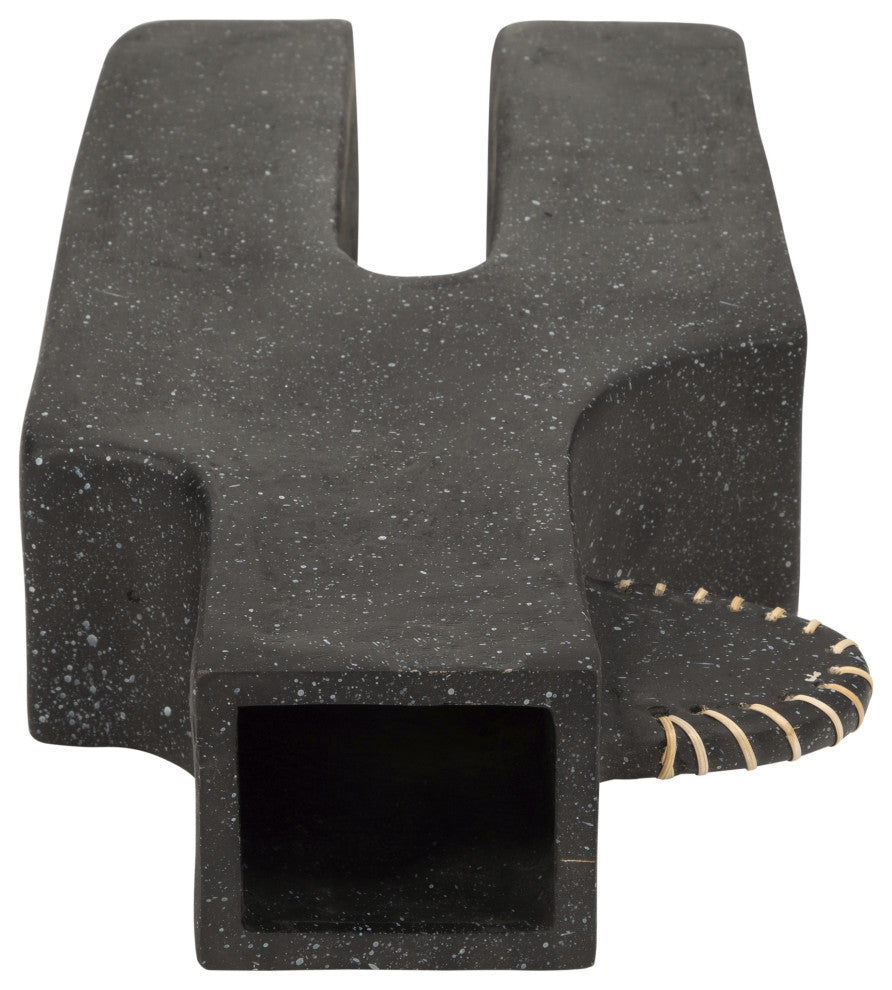 Ecomix, 21"H Abstract Vase, Black