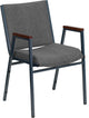 Hercules Series Heavy Duty Gray Fabric Stack Chair With Arms