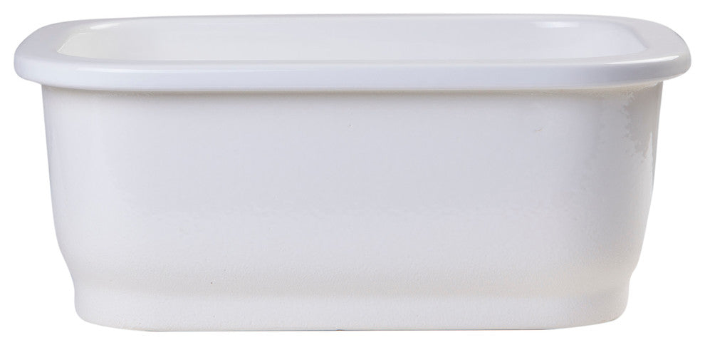 ALFI brand AB1218 Small Rectangle Fireclay Undermount or Drop In Prep Sink