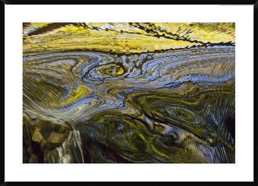 Autumn Patterns In Small Waterfall, Canterbury, New Zealand, 42"x30"