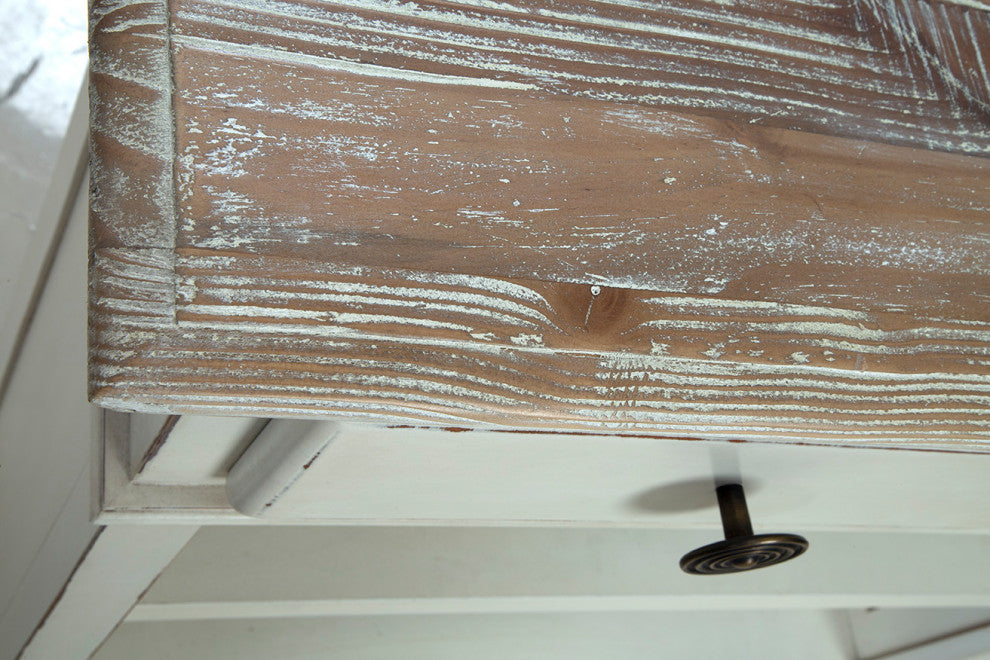 Oceanside 72" Wide Mahogany Console, White