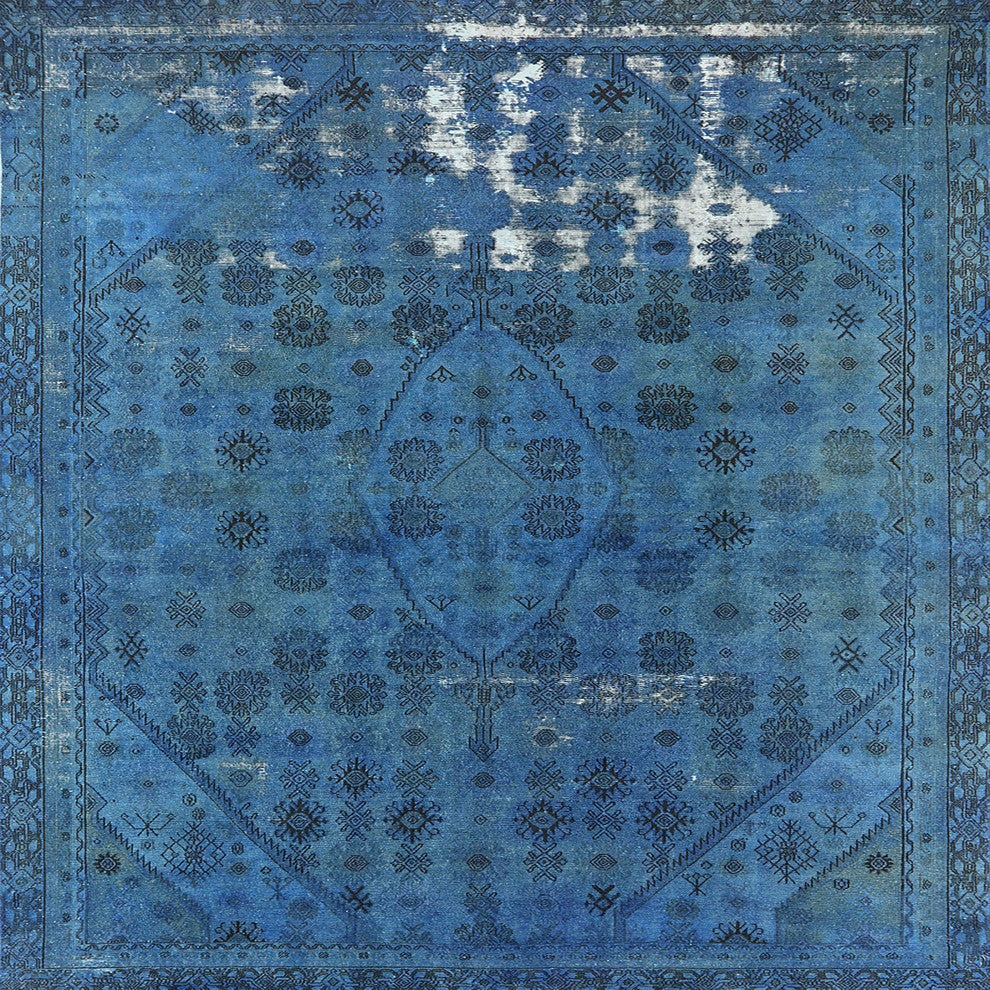 Ahgly Company Indoor Square Mid-Century Modern Area Rugs, 4' Square
