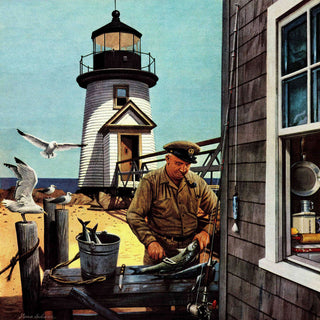 "Lighthouse Keeper" Painting Print on Canvas by Lighthouse Keeper