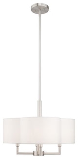 Livex Lighting Brushed Nickel 4-Light Pendant Chandelier