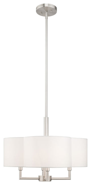 Livex Lighting Brushed Nickel 4-Light Pendant Chandelier
