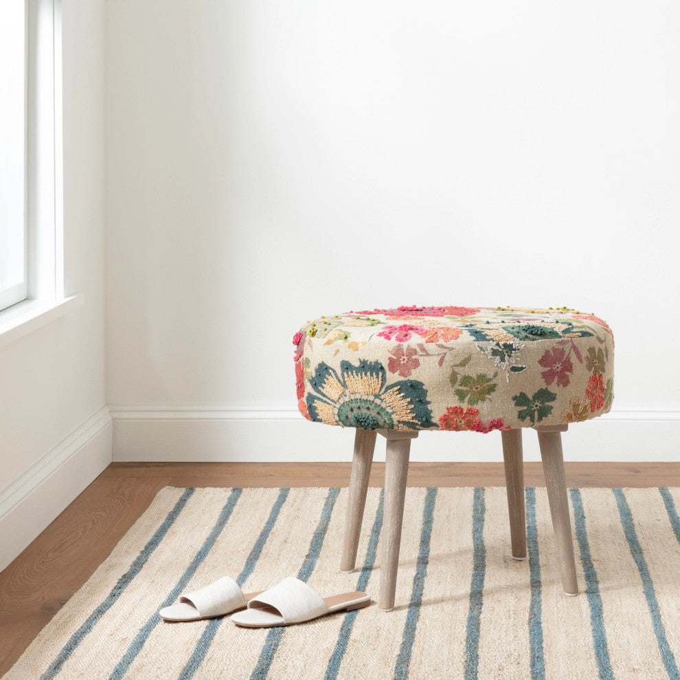 Dash & Albert Moana Stripe Handwoven Jute Rug, Blue, 5' x 8'