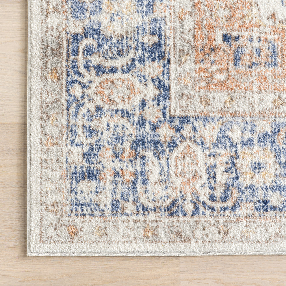 Nuloom Vintage Jacquie Floral Traditional Area Rug, Blue 2'8"x8'