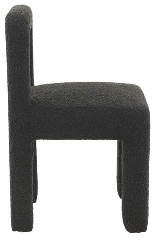 Hazel Boucle Dining Chair, Black