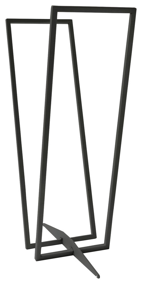 Firewood Rack Transparent, Black