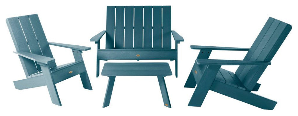 Italica Modern Adirondack Conversation Set, Nantucket Blue