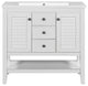 36" Freestanding Bath Vanity Set, Integrated Ceramic Sink, White