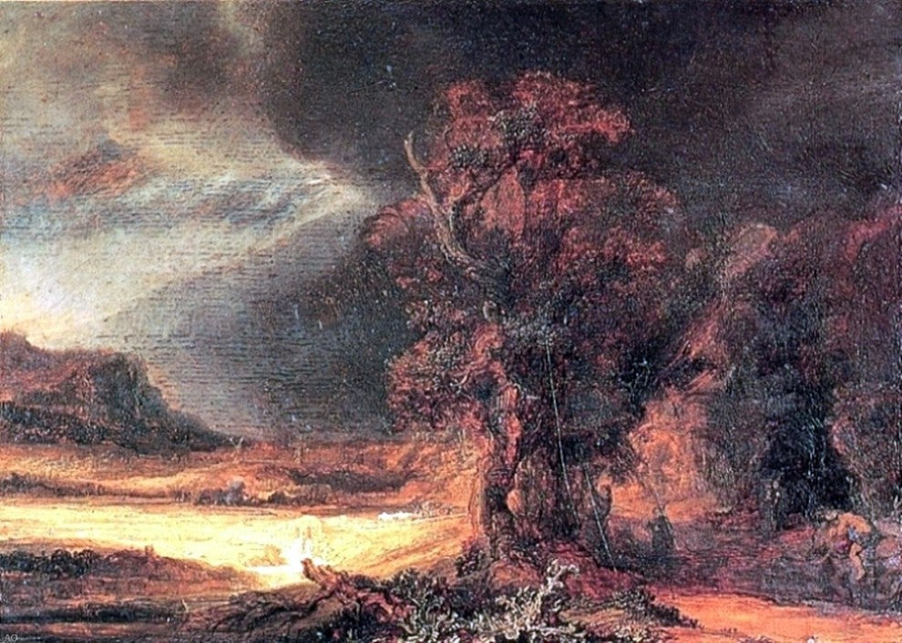 Rembrandt Van Rijn Landscape With the Good Smaritan Wall Decal