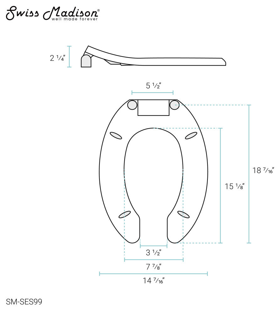 Commercial Standard Elongated Seat