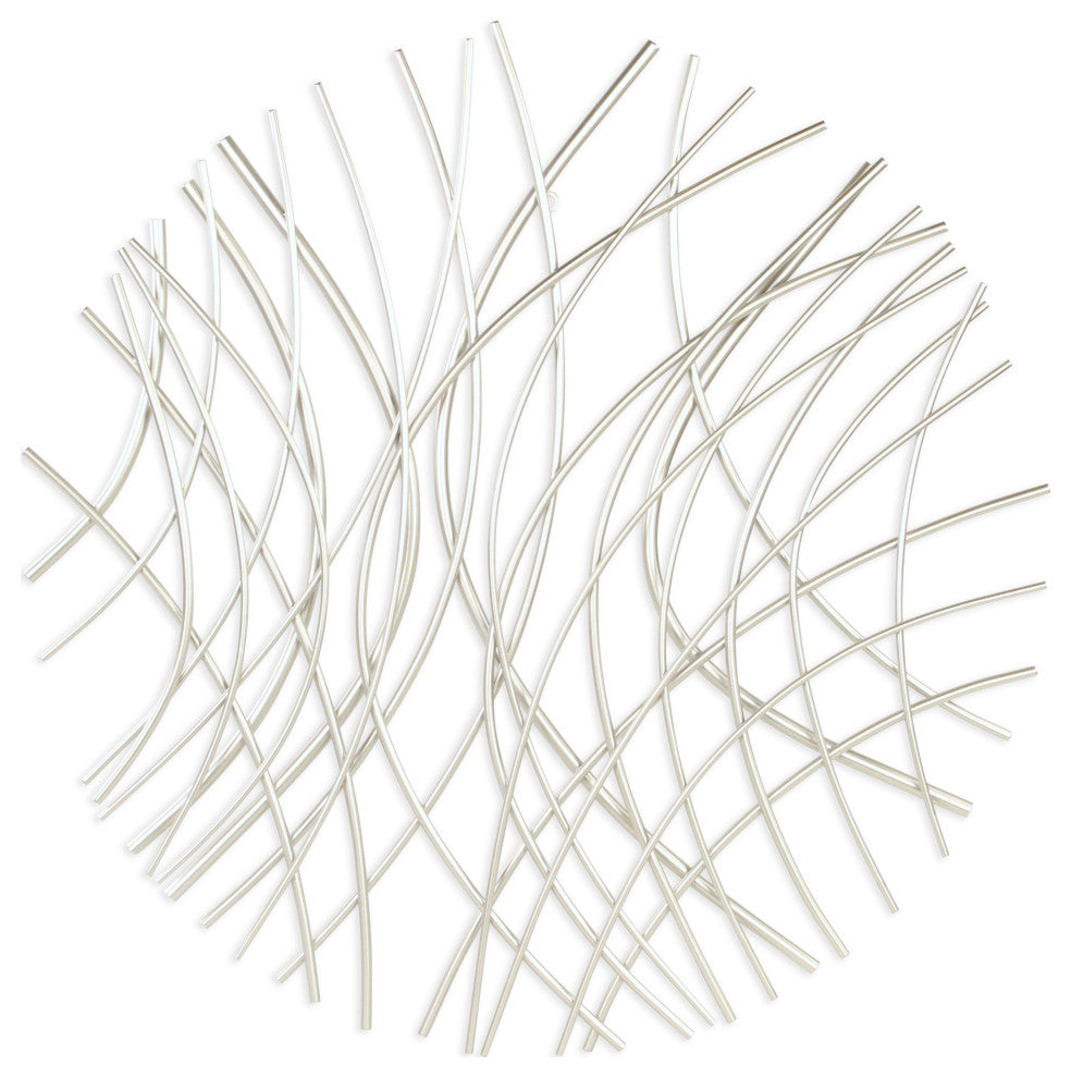 Eleni Large Abstract Wall Decor - Silver