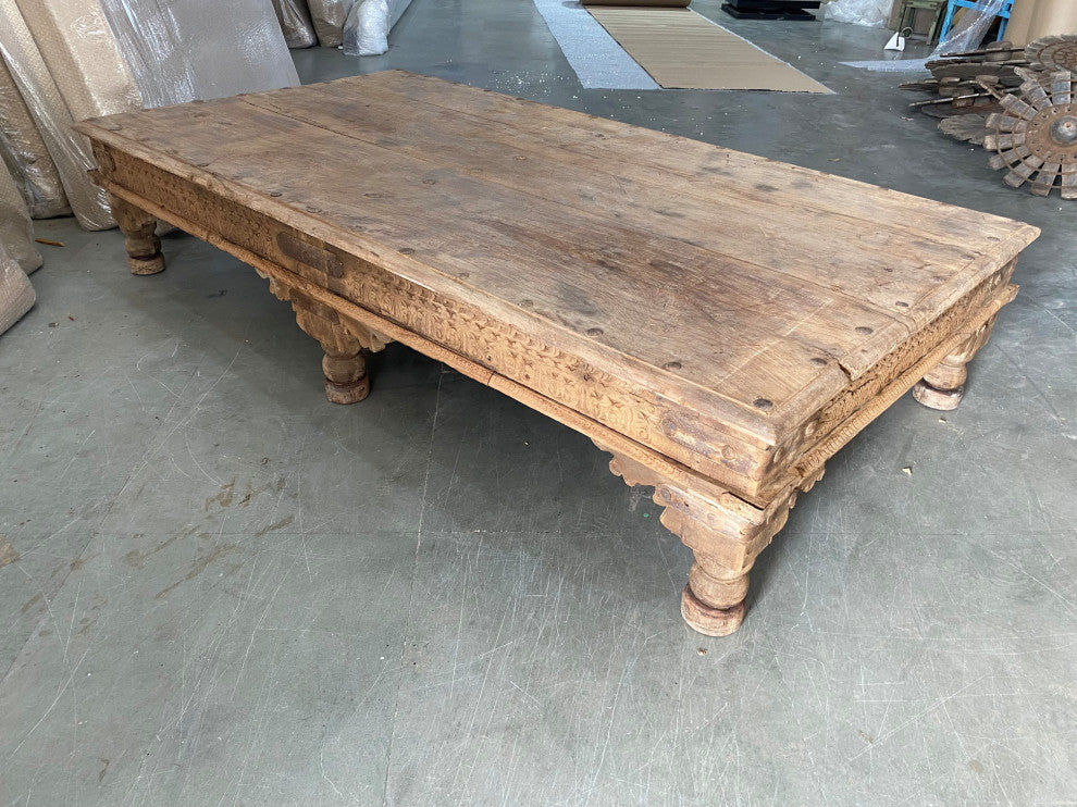 Consigned Vintage Teak Takhat Coffee Table 5