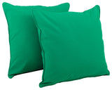 25" Double Corded Solid Twill Square Floor Pillows Inserts, Set of 2 Mojito Lime
