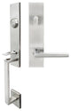 Stockholm Lever, Tubular Entry Handleset, Left Hand, Satin Stainless Steel