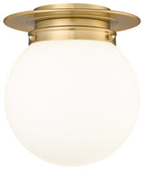 Z-Lite 1-Light Flush Mount,Heritage Brass