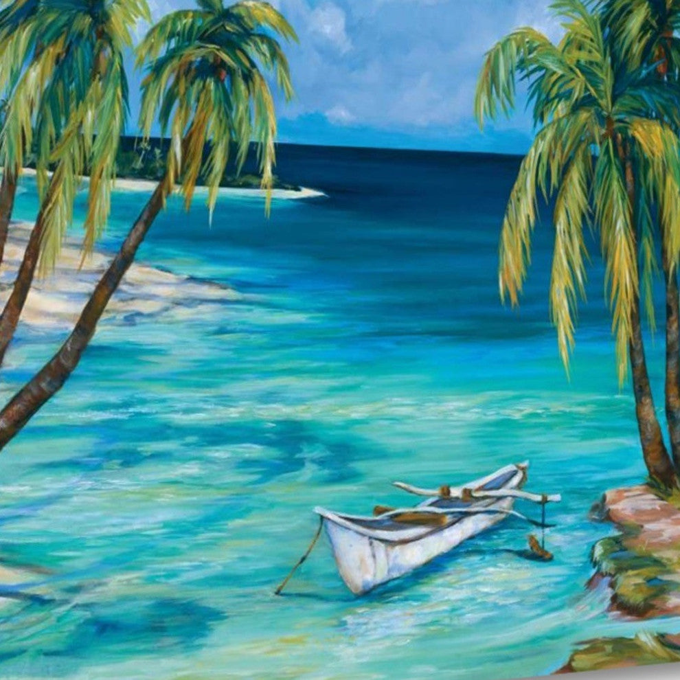 Tropical Beach View 2 Giclee Wrap Canvas Wall Art