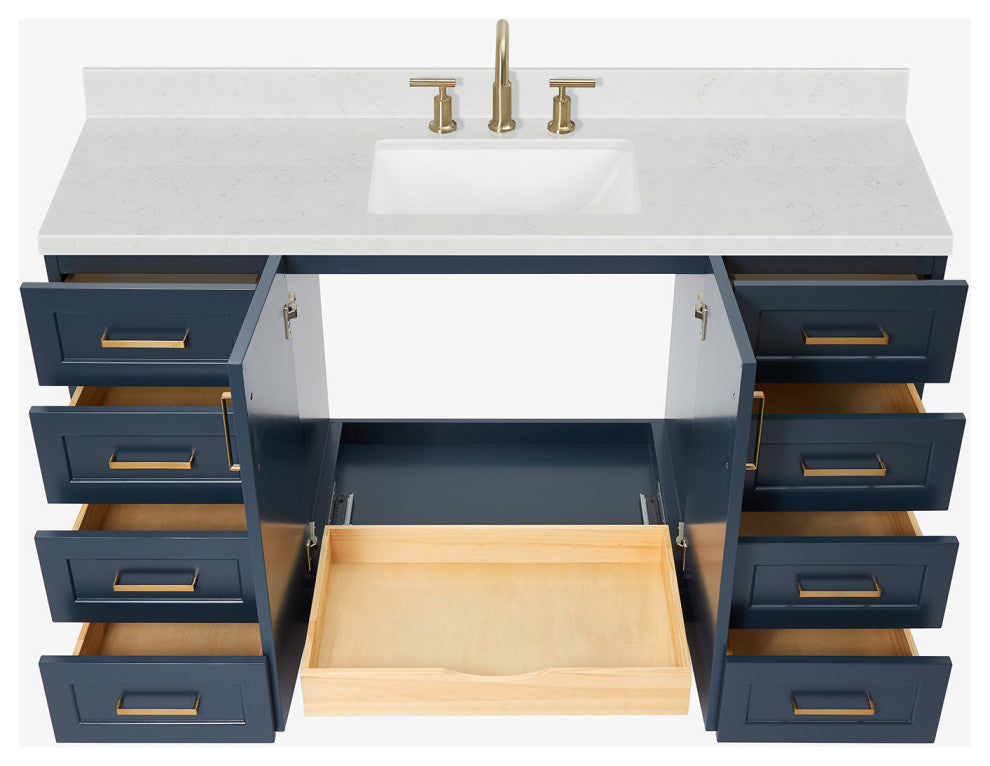 Ariel Taylor 60" Single Rectangular Sink Bathroom Vanity