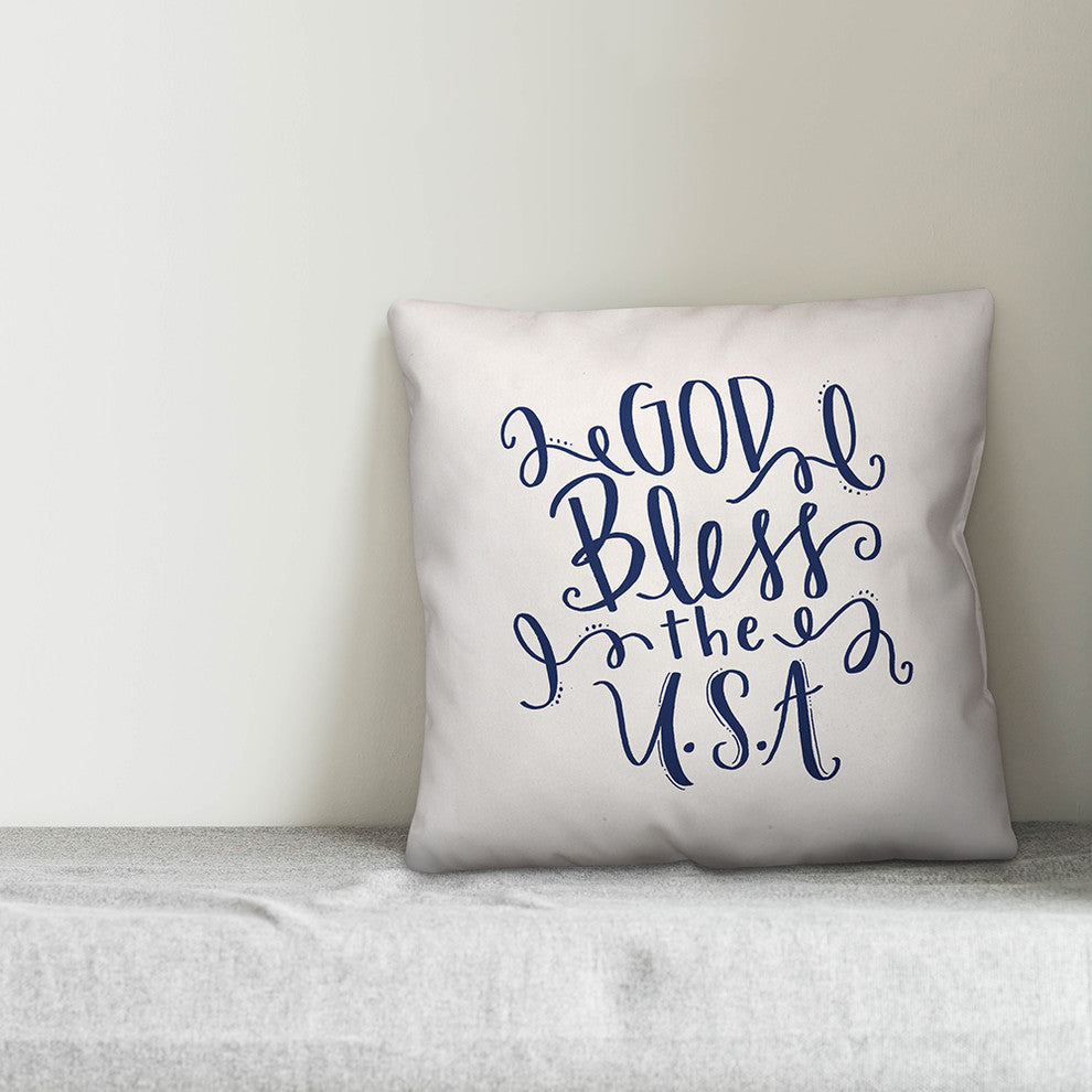 God Bless the USA 18x18 Outdoor Pillow