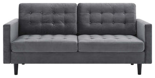Exalt Tufted Performance Velvet Sofa, Gray