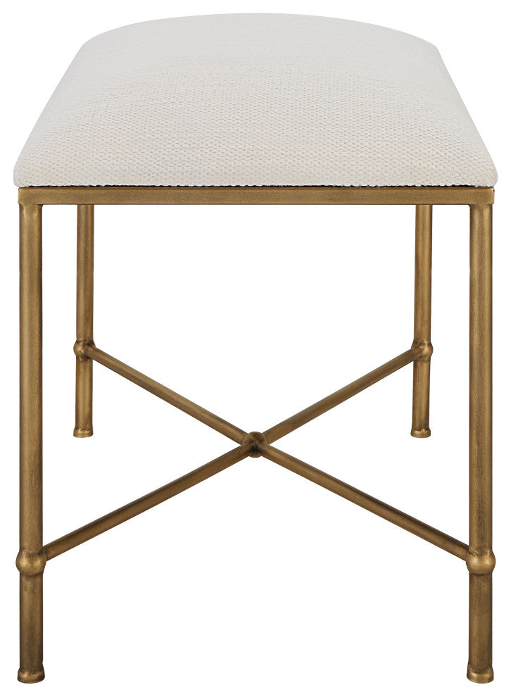 Uttermost Avenham Small Gold Framed bench