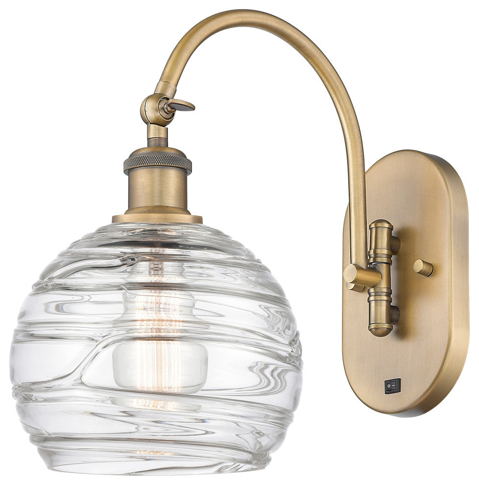 Innovations 518-1W-BB-G1213-8-LED 1-Light Sconce, Brushed Brass