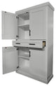 Extra Wide Coastal Kitchen Pantry Cabinet, Bright White