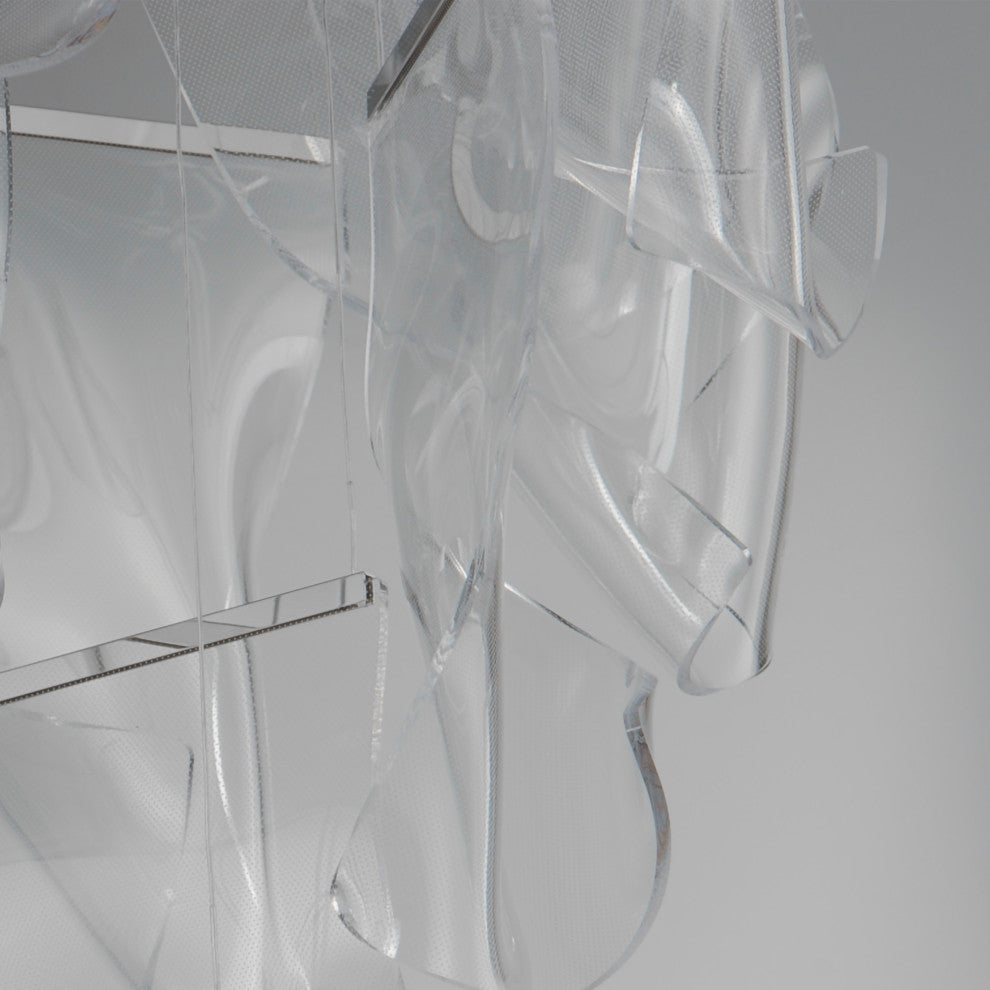 ET2 E24878-133 Rinkle 36"W LED Multi Light Linear Abstract - Brushed Gunmetal