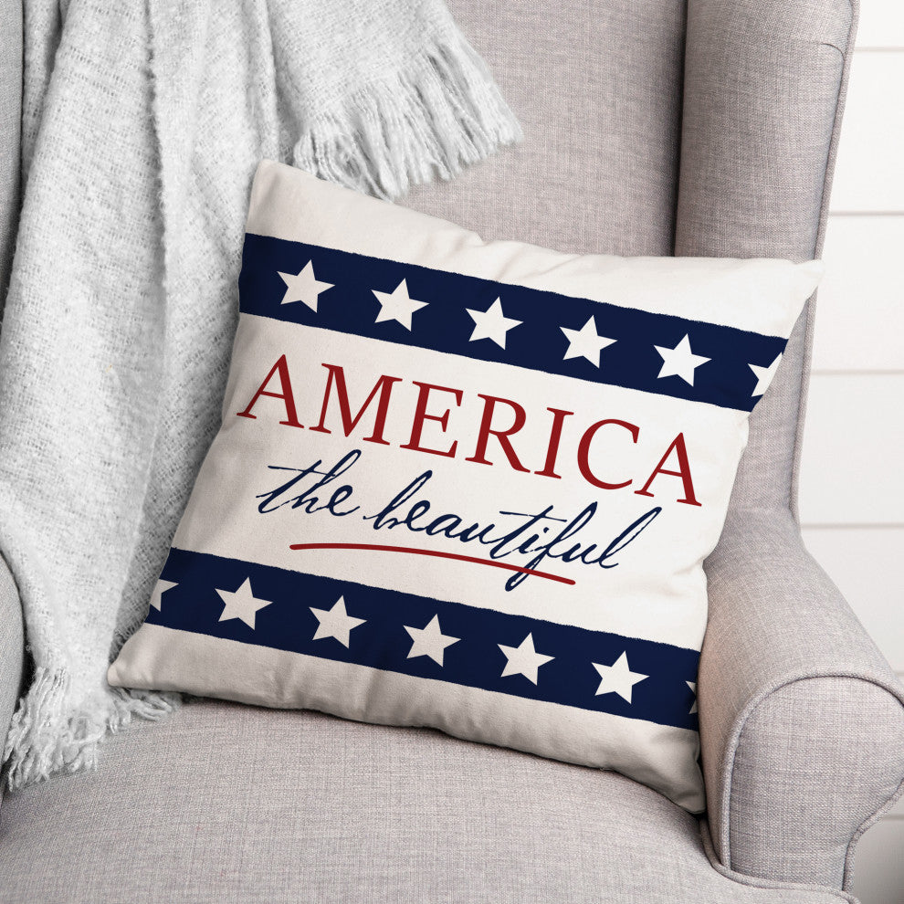 America The Beautiful 18x18 Throw Pillow