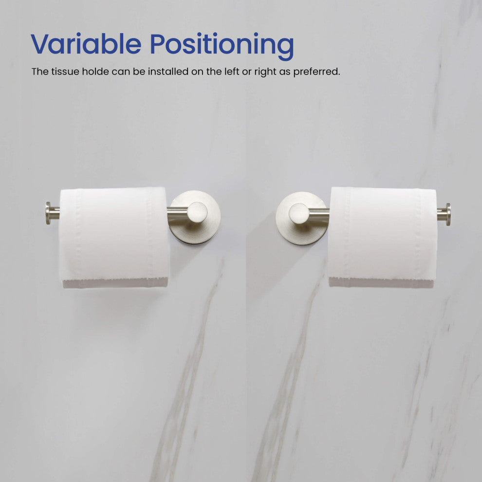 Circular 2-Piece Bathroom Hardware Set, Brushed Nickel