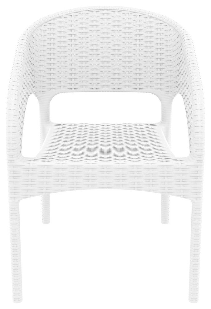Compamia Panama Outdoor Dining Armchairs, Set of 2, White