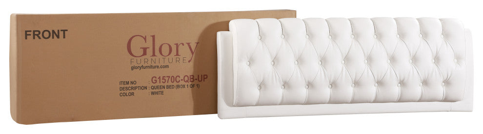 Bed, White, Full