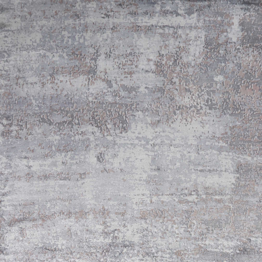 HomeRoots 3'x5' Slate Pulse Hand Loomed Abstract Brushstroke Indoor Area Rug