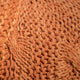 GDF Studio Ash Outdoor Handcrafted Modern Fabric Weave Pouf, Orange