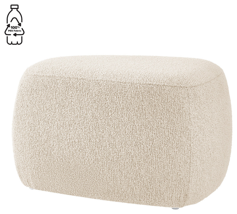 Carlese Fabric Ottoman, Palladian Beige, Small