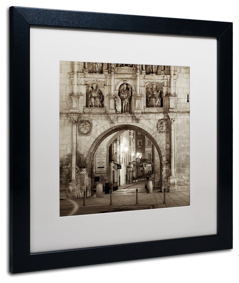 Alan Blaustein ''Burgos I'' Art, Black Frame, White Mat, 16x16