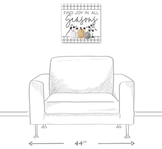 Fresh Pumpkins Wreath  16x16 Canvas Wall Art