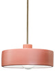 Radiance Dish Pendant, Gloss Blush, Antique Brass, Rigid Stem, E26