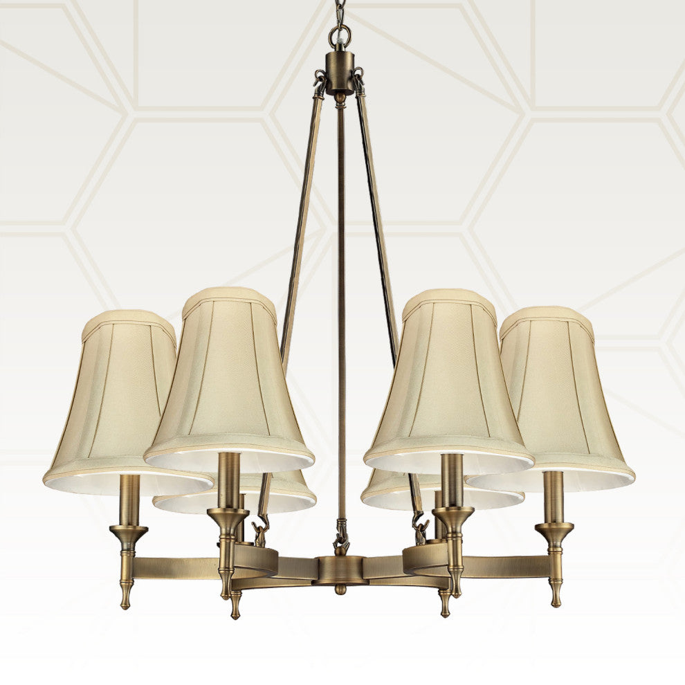 Royal Designs True Bell Basic Lamp Shade, Flame Clip Fitter, Beige, Single