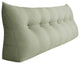 WOWMAX Backrest Wedge Reading Pillow Headboard Linen Blend Lime Green, 71x20x8