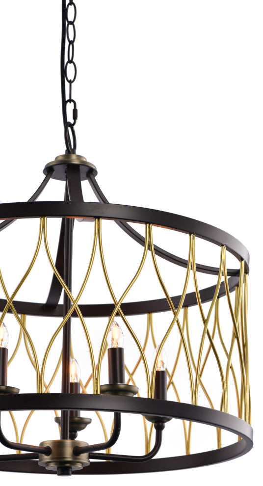 Lazzur Selune 5 Light 21" Matte Oil Rubbed Bronze Pendant