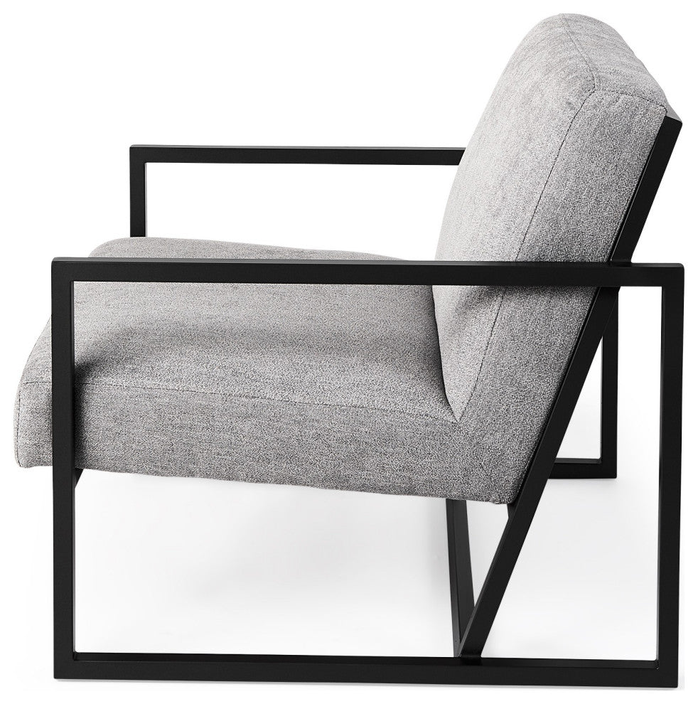 Geo Modern Gray and Black Accent or Side Chair