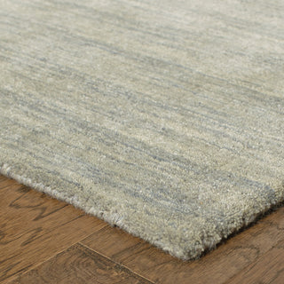 Arista Solid Gray Hand-Crafted Area Rug, 5'x8'