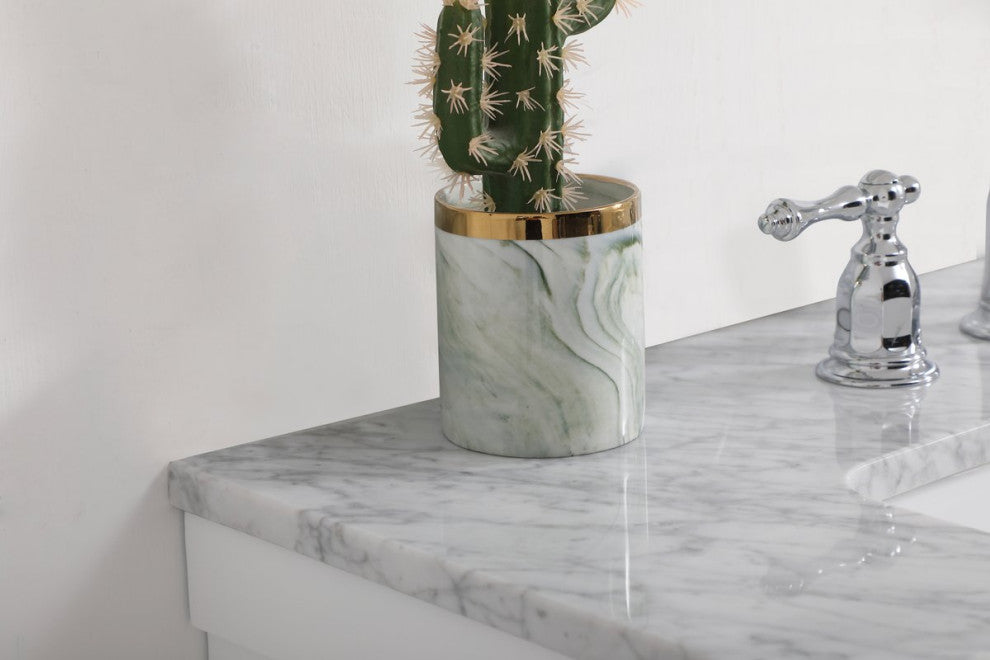 Home Living 22" Farmhouse White-Light Bathroom Vanity