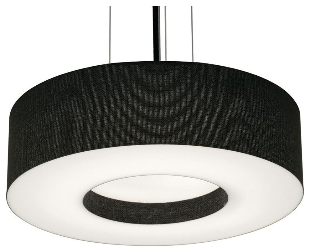 Montclair 12" Medium Base Pendant, Black Finish, Black Shade