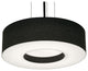 Montclair 12" Medium Base Pendant, Black Finish, Black Shade